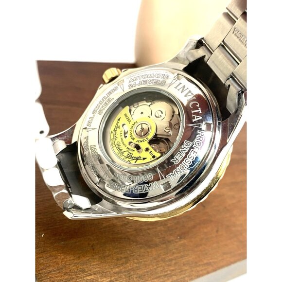 Invicta Men's Watch 2307 Ocean Ghost Automatic Silver Dial Two Tone Steel 47mm - Picture 6 of 14